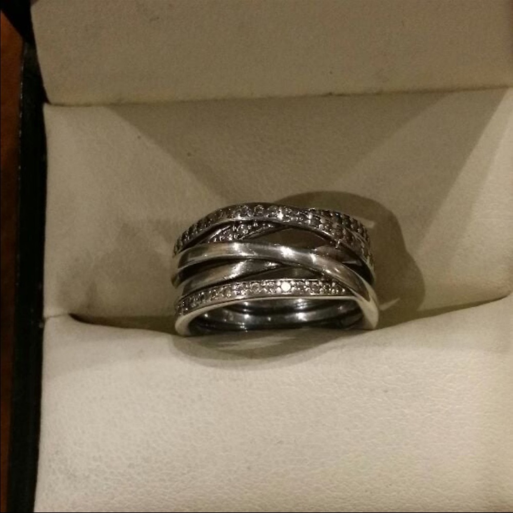RARE Pandora size 7.5 Entwined Sterling Silver
